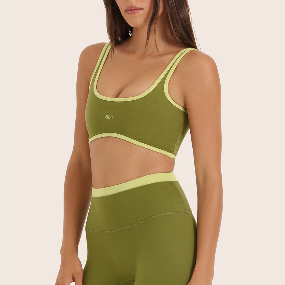 SET Active Two-Tone Margarita Sports Bra and Leggings Set - Picture 2 of 2
